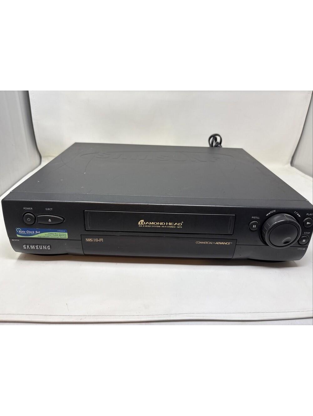 Samsung VR8856c VCR VHS Player 4-Head Hi-Fi Stereo Tested *Read* No Remote